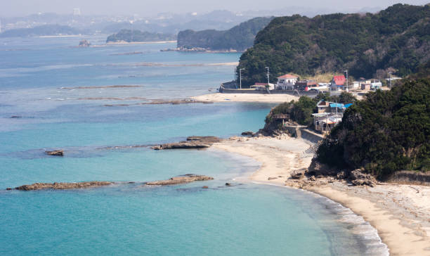 Scenic coast in Wakayama prefecture, Japan stock photo