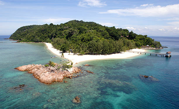 istock A view of a tropic island covered in forest 140475584