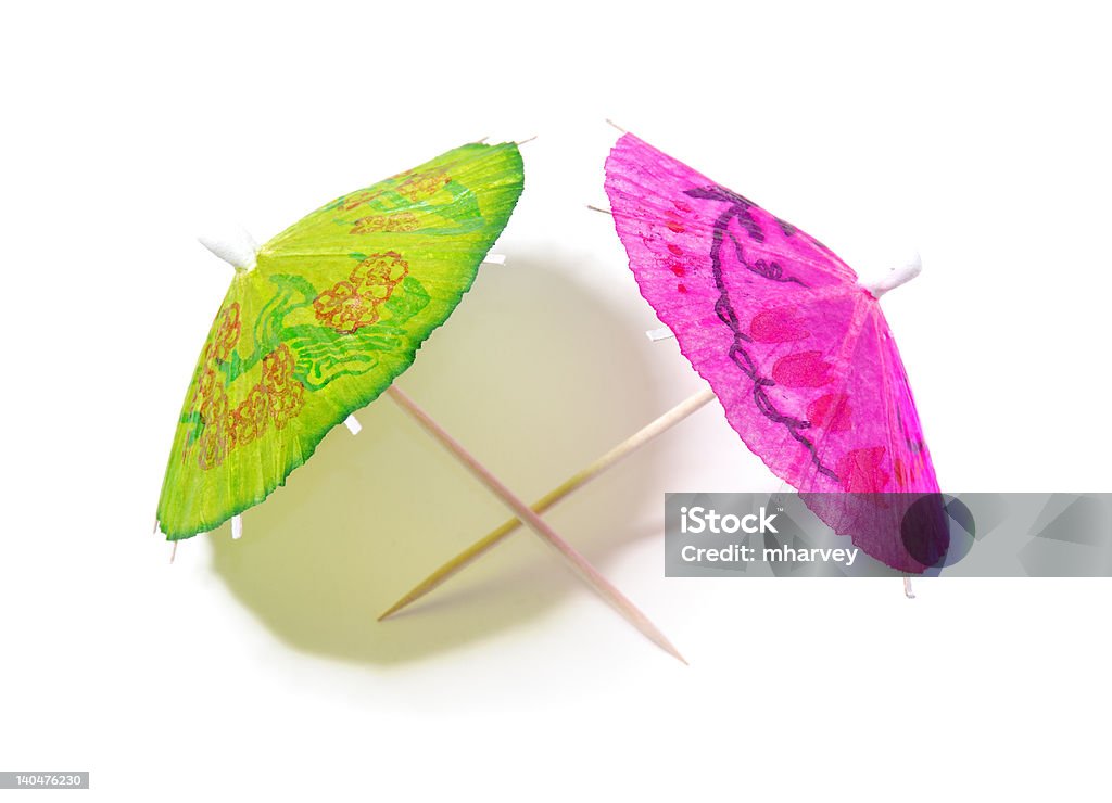Les ombrelles en papier et Festive - Photo de Couleur verte libre de droits