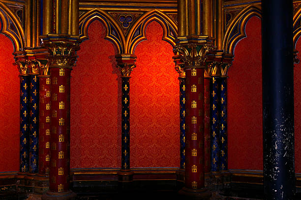Interior decoration of Sainte Chapelle church, Paris