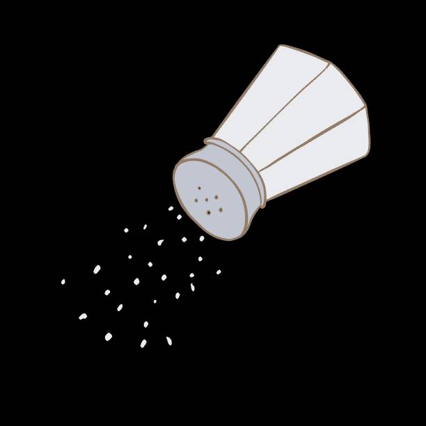 контурная простая иллюстрация каракуля, солонка с солью - black flashlight light bulb electricity stock illustrations