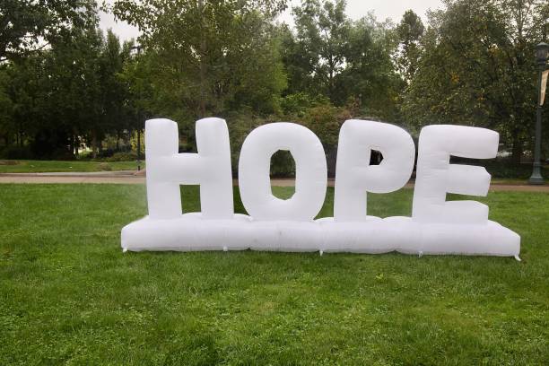 Inflatable Sign With The Word HOPE