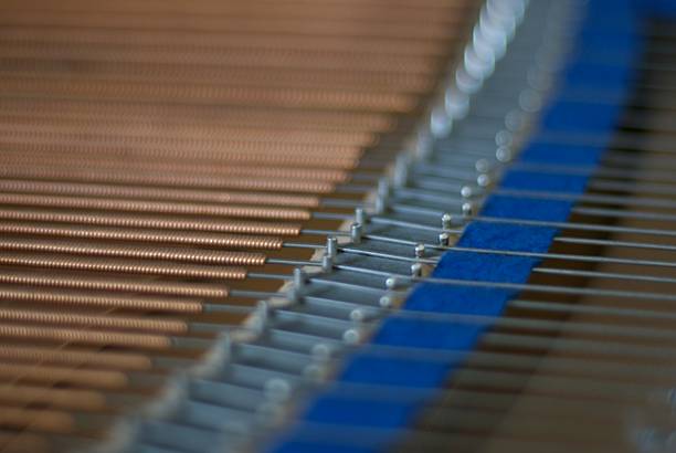 Piano Strings stock photo