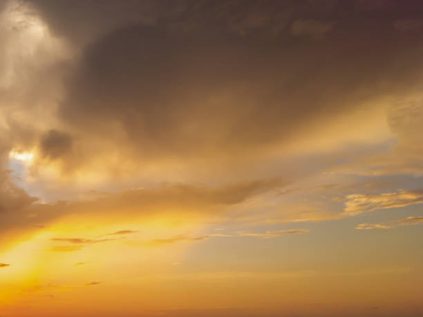 istock Beautiful and yellow clouds at sunrise 1404769817