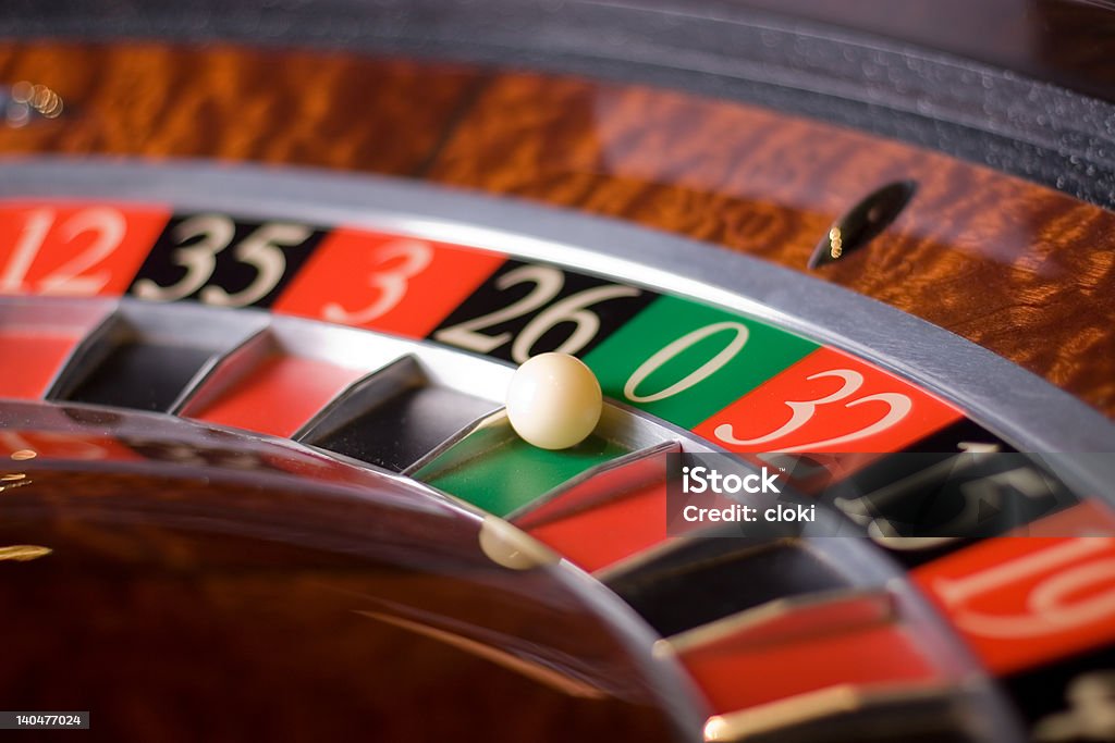 Roulette im casino - Lizenzfrei Null Stock-Foto
