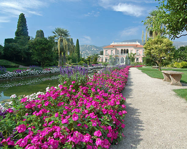 villa rothschild saint jean cap ferrat - rothschild - fotografias e filmes do acervo