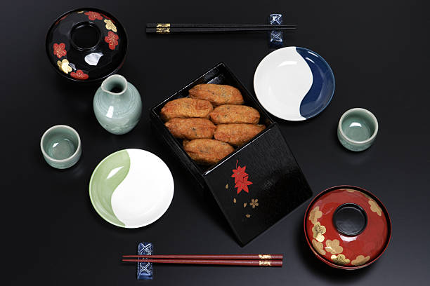 Table of a Japanese celebration stock photo