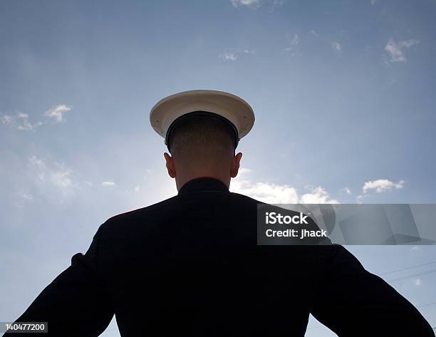 Photo libre de droit de Silhouette Dun Soldat banque d'images et plus d'images libres de droit de Infanterie de Marine américaine - Infanterie de Marine américaine, Silhouette - Contre-jour, Armée américaine