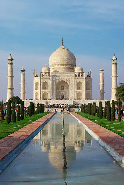 Photo of Taj Mahal in reflection