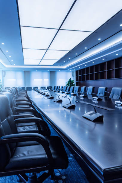 Empty conference room, spotless Empty conference room, spotless shareholders meeting stock pictures, royalty-free photos & images