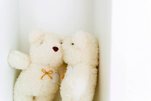 Stuffed animal in light and shadow.