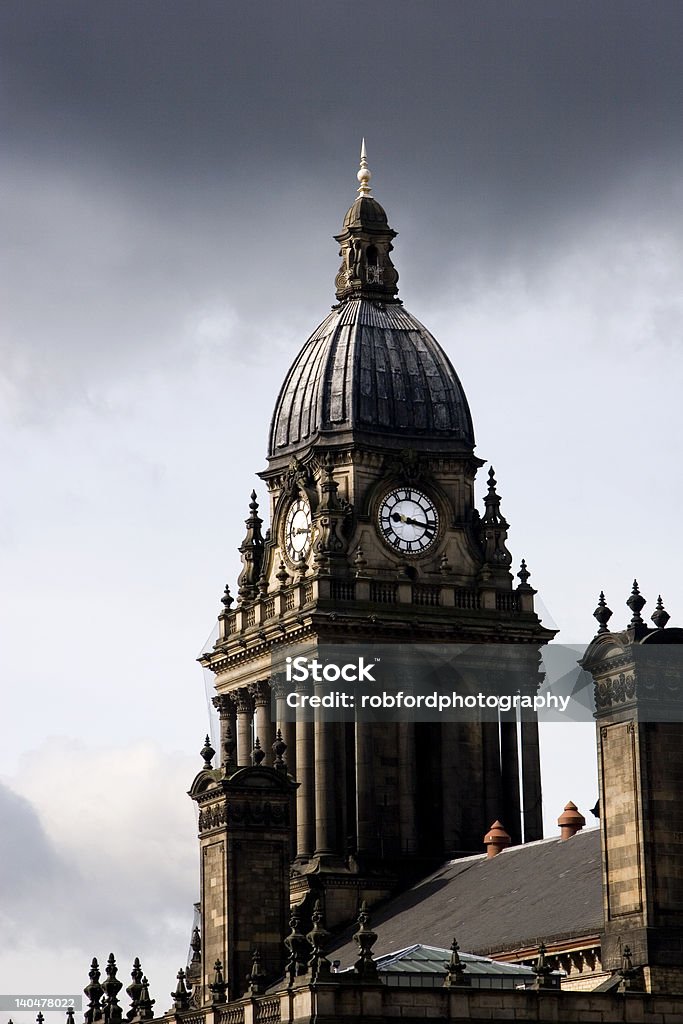 Leeds Town Hall torre de reloj - Foto de stock de Ayuntamiento libre de derechos