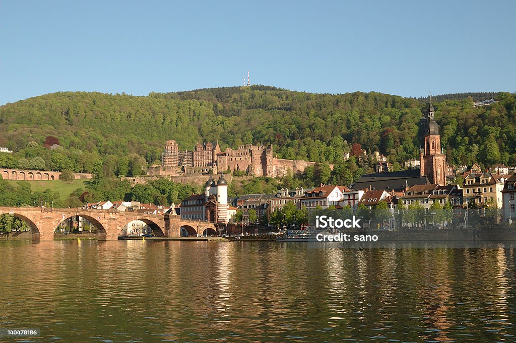 Vecchio Heidelberg nel tardo pomeriggio - Foto stock royalty-free di Ambientazione esterna