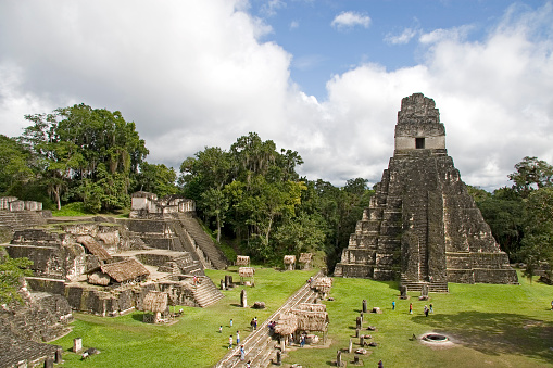 Jaguar Pyramid and other ruins, in Tikal, Guatemala