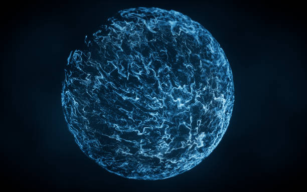 istock Wave particles with the shape of sphere, 3d rendering. 1404799550