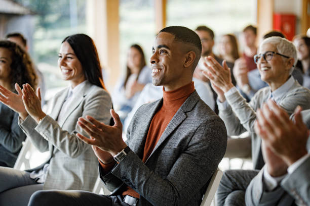 istock Applauding on a business seminar! 1404799905