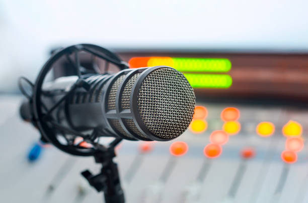 istock Professional microphone and sound mixer 1404801149