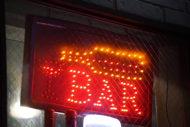 istock Electric sign at bar 1404812595