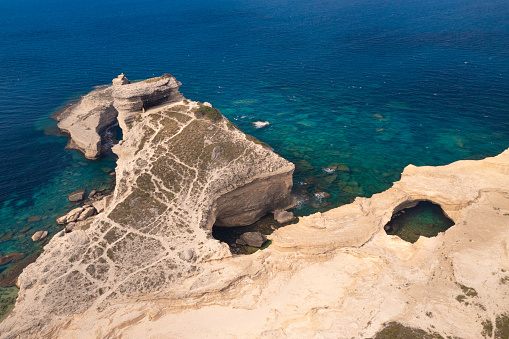 Orca Sea Cave at Pointe Saint Antoine in Bonifacio in South Corsica