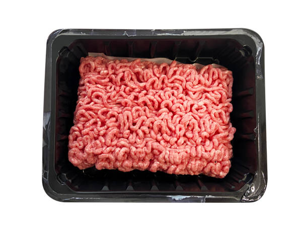 istock Minced meat isolated on the white background (Clipping Path) 1404813039