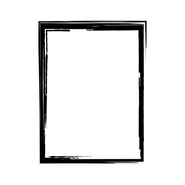 grunge rectangle background. Vector Illustration grunge rectangle background. Vector black border stock illustrations