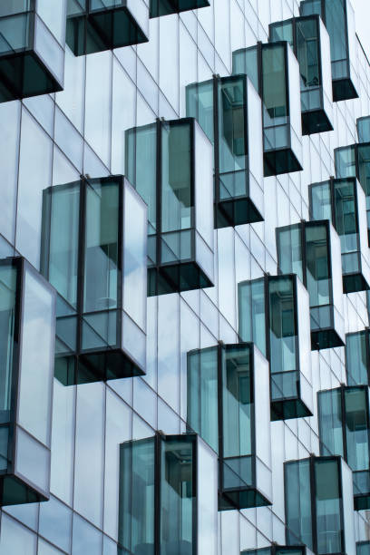 istock Abstract architecture background. Creative facade of the business building. 1404819810