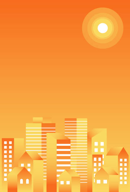 istock Simple and stylish illustration of buildings at night 1404822750