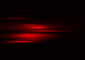 istock Abstract red speed neon light effect on black background vector illustration. 1404824268