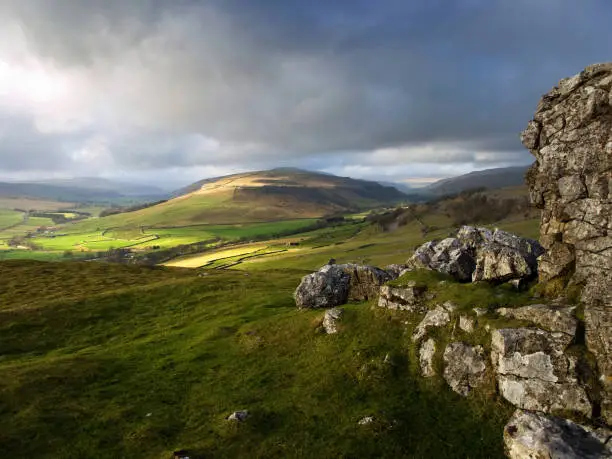 Photo of View across rolling meadows in the Yorkshire Dales