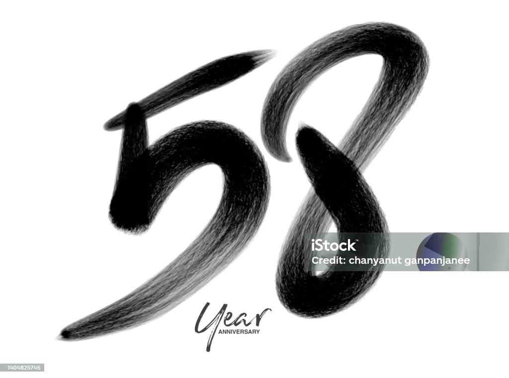 58 Jahre Jubiläumsfeier Vektorvorlage 58 Jahre Logodesign 58 Geburtstag