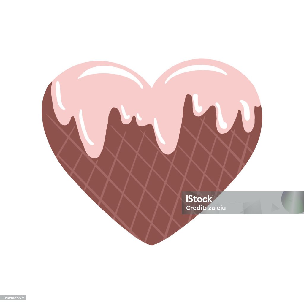 Grafik Cokelat Hati Yang Manis Ilustrasi Stok - Unduh Gambar Sekarang