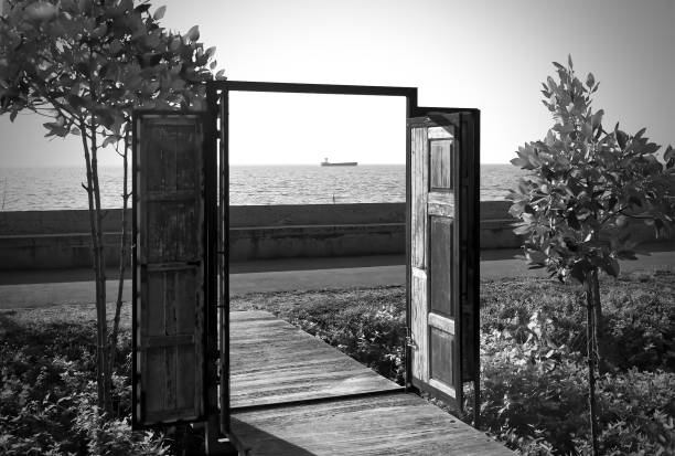 Free Stock Photo of Open Door in Black and White | Download Free Images ...