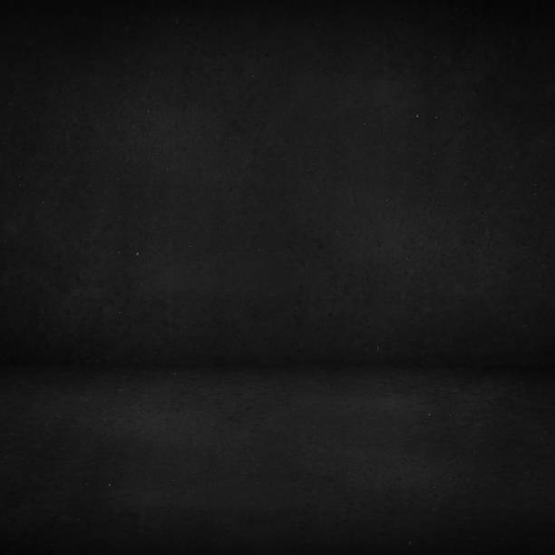 istock Dark black grey gray anthracite concrete cement tiles stone wall and floor / empty 3D studio room , interior texture for display products, wall background square 1404840283