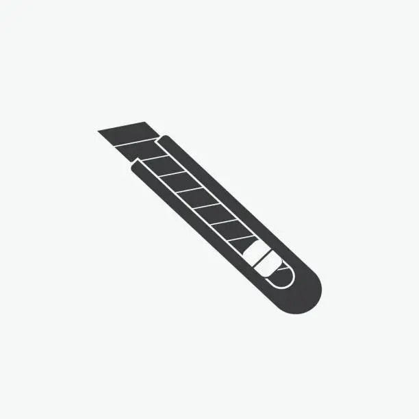 Vector illustration of Utility Knife Vector Icon