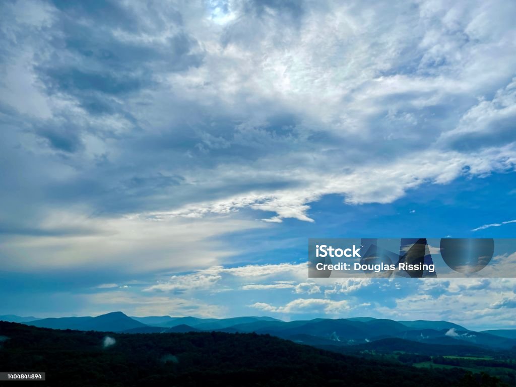 Mountain Range - Shenandoah National Park Appalachia Stock Photo