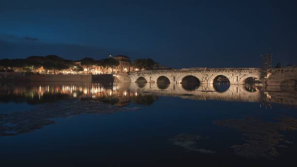 istock Evening vixino at the Augustus Tiberius Bridge in Rimini 1404844904