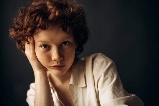 beautiful woman with freckles