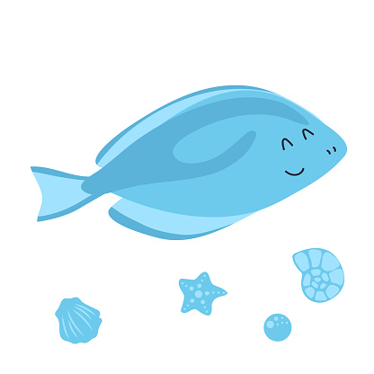 Free download of Blue Fish clip art Vector Graphic