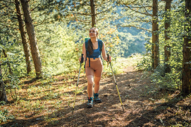 istock Woman on hiking in the forest 1404848266