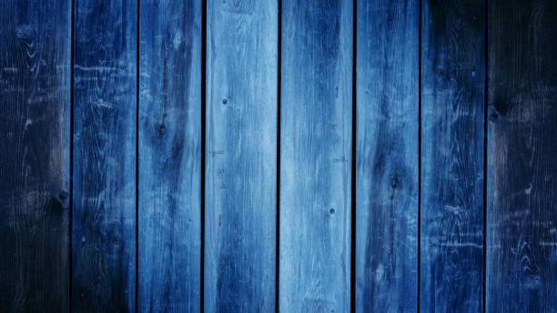 istock Abstract grunge rustic old dark blue painted colored wooden board wall table floor texture - wood background 1404848396