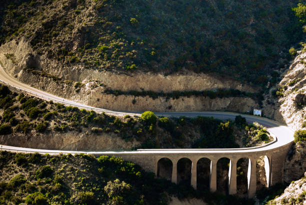 istock Road and viaduct from Granatilla viewpoint, Spain 1404852704