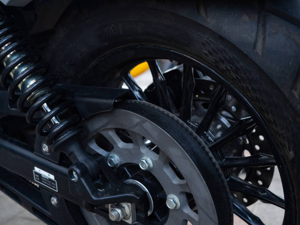 istock Motorcycle Shock Absorber Close-up 1404853206