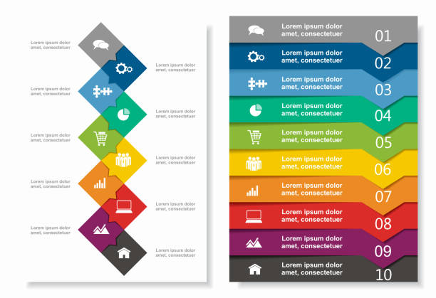 Infographic design template with place for your data. Vector illustration. Infographic design template with place for your text. Vector illustration. number 10 stock illustrations