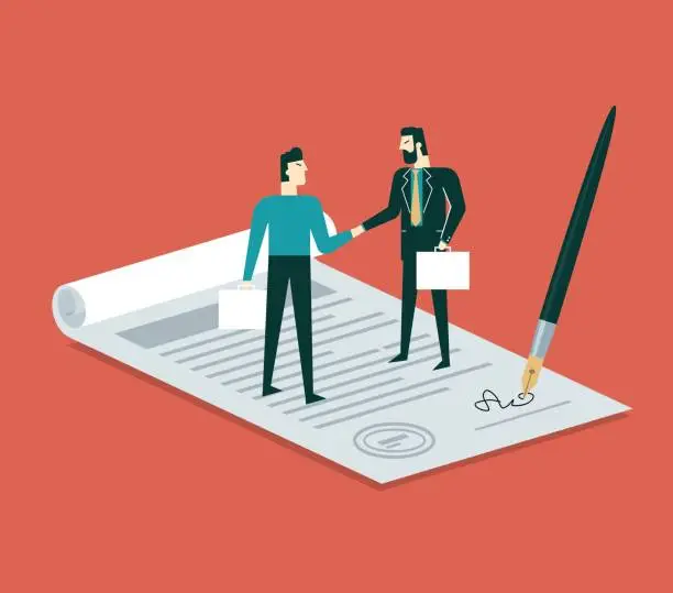 Vector illustration of Agreement contract