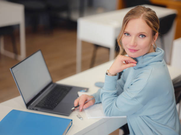 istock Business woman working in office. 1404867212