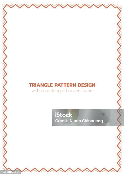 3rectangle Design Triangle Pattern Design With A Rectangle Border Frame Stock ...