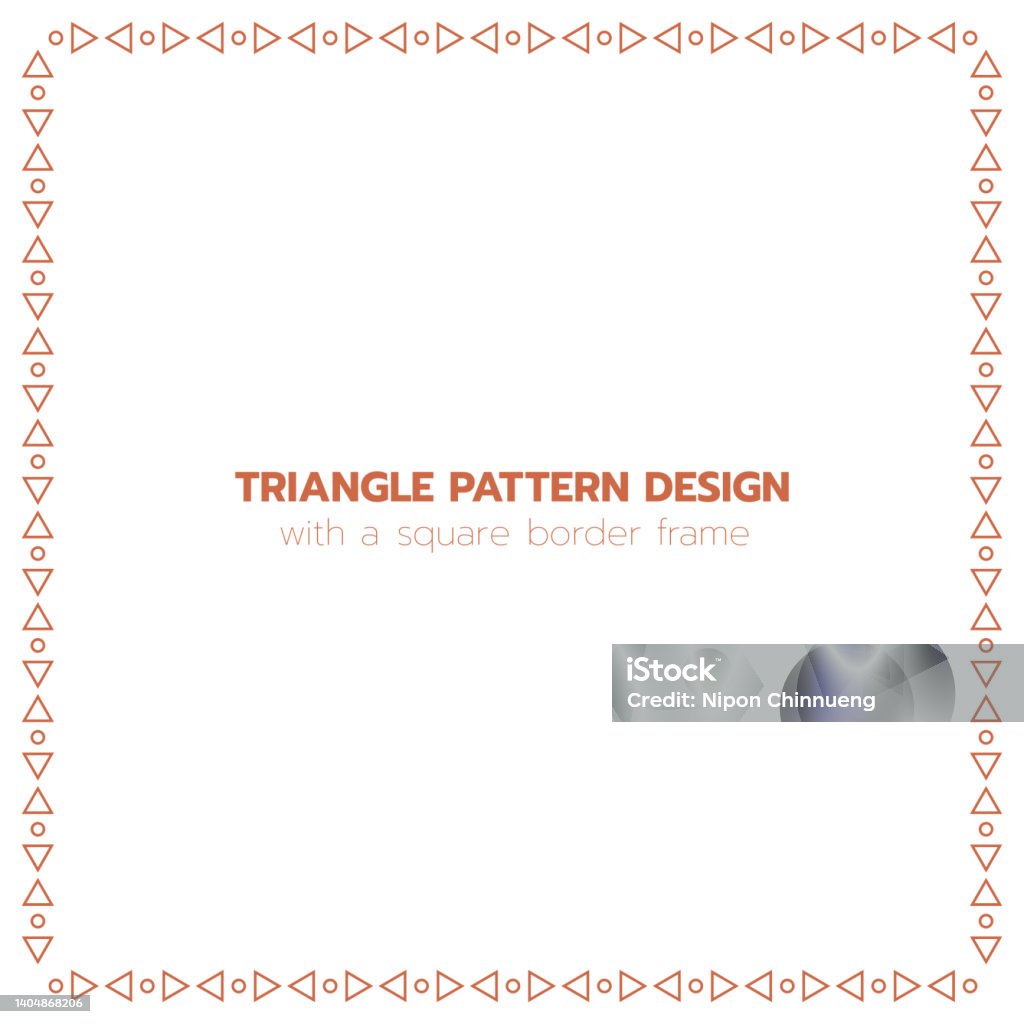 Triangular Abstract Border Triangle Pattern Design With A Square Border Frame Stock Illustration ...