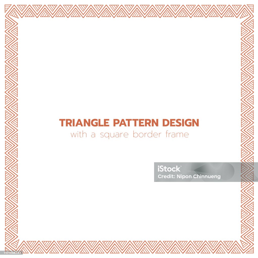 Triangle Pattern Design With A Square Border Frame Stock Illustration ...