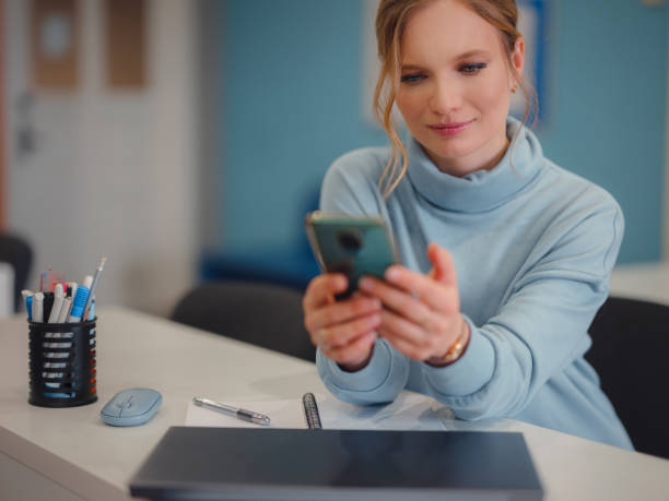 istock Business woman working in office. 1404869839