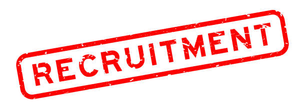 istock Grunge red recruitment word square rubber seal stamp on white background 1404874076